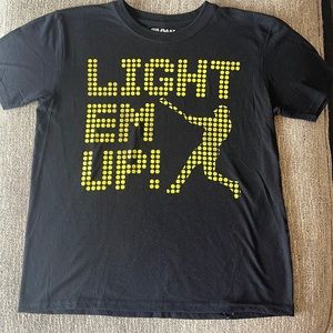Baseball/Softball youth large.  Black with yellow/gold writing.